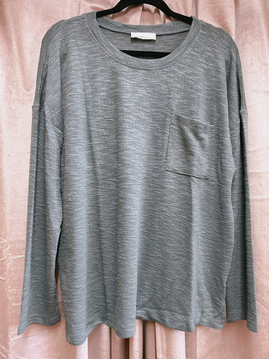 Hacci Long Sleeve Top - Ash Jade