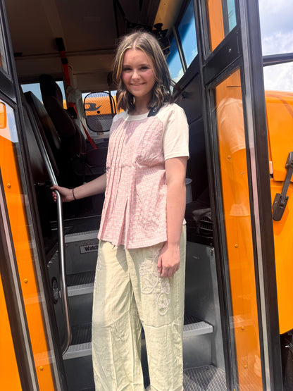Off For Today Flare Pants - Pistachio