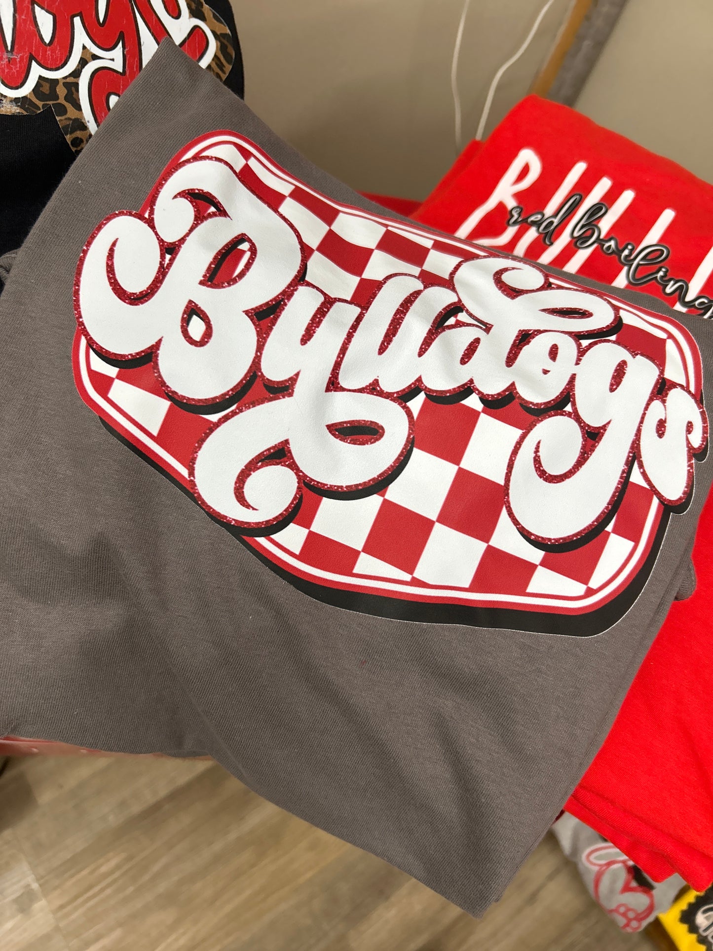 Bulldogs Checkered Graphic Tee