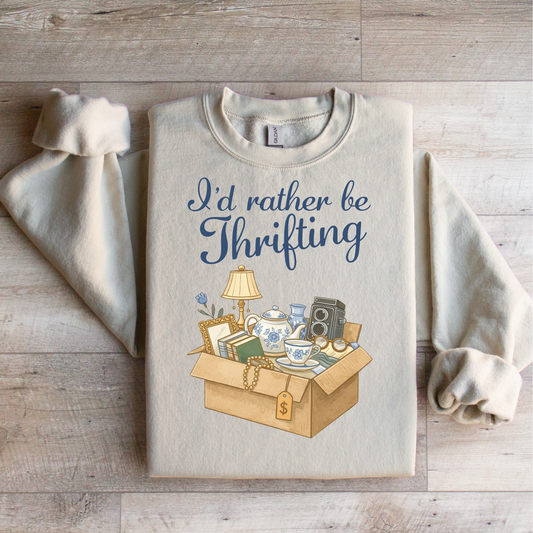 I'd Rather Be Thrifting Box Graphic Tee