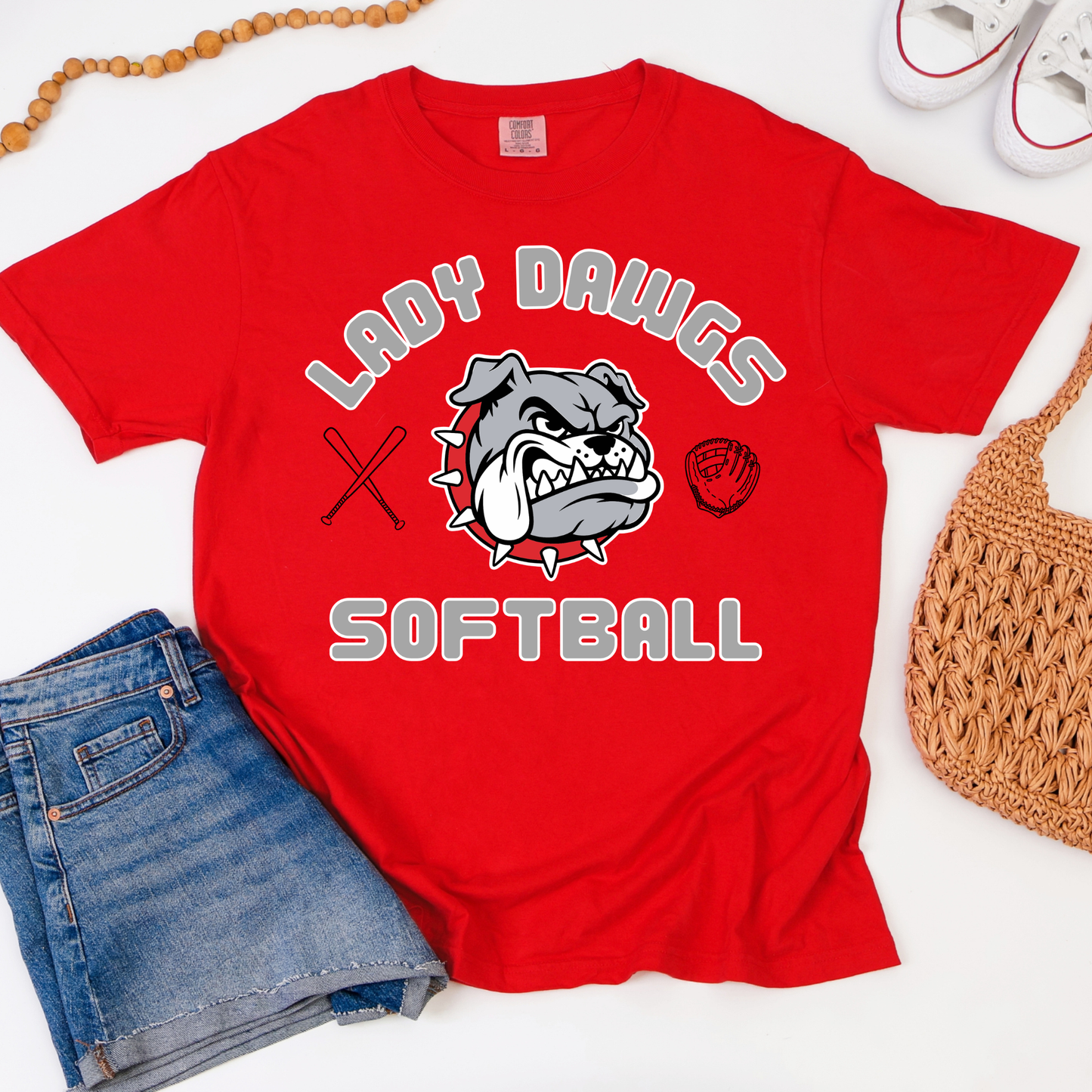 Your School Baseball/Softball Mascot Custom School Graphic Tee
