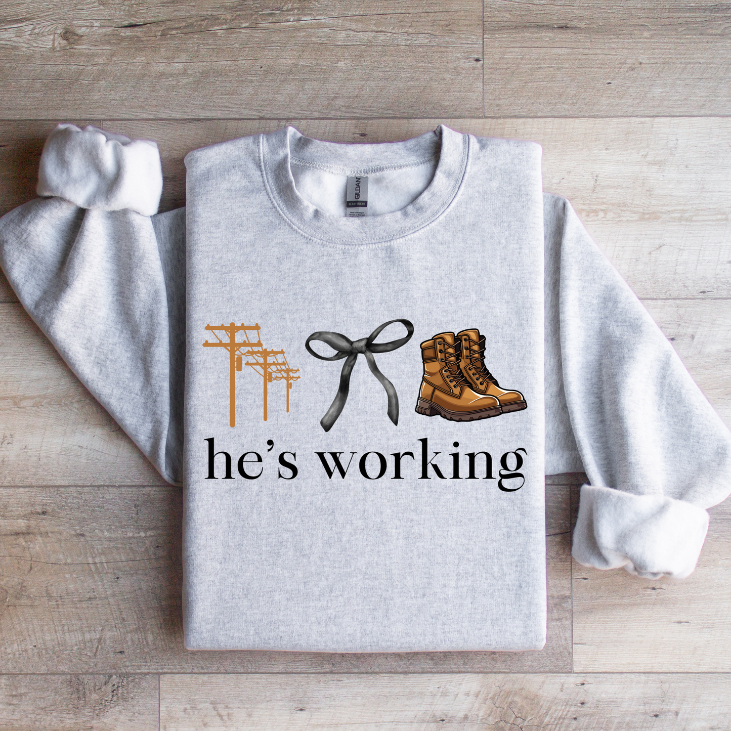 He's Working Graphic Tee