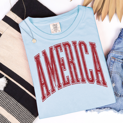 America Red Ink Graphic Tee