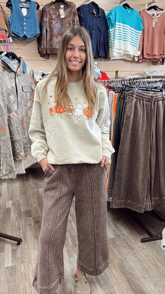Laid Back Babe Barrel Pants - Brown