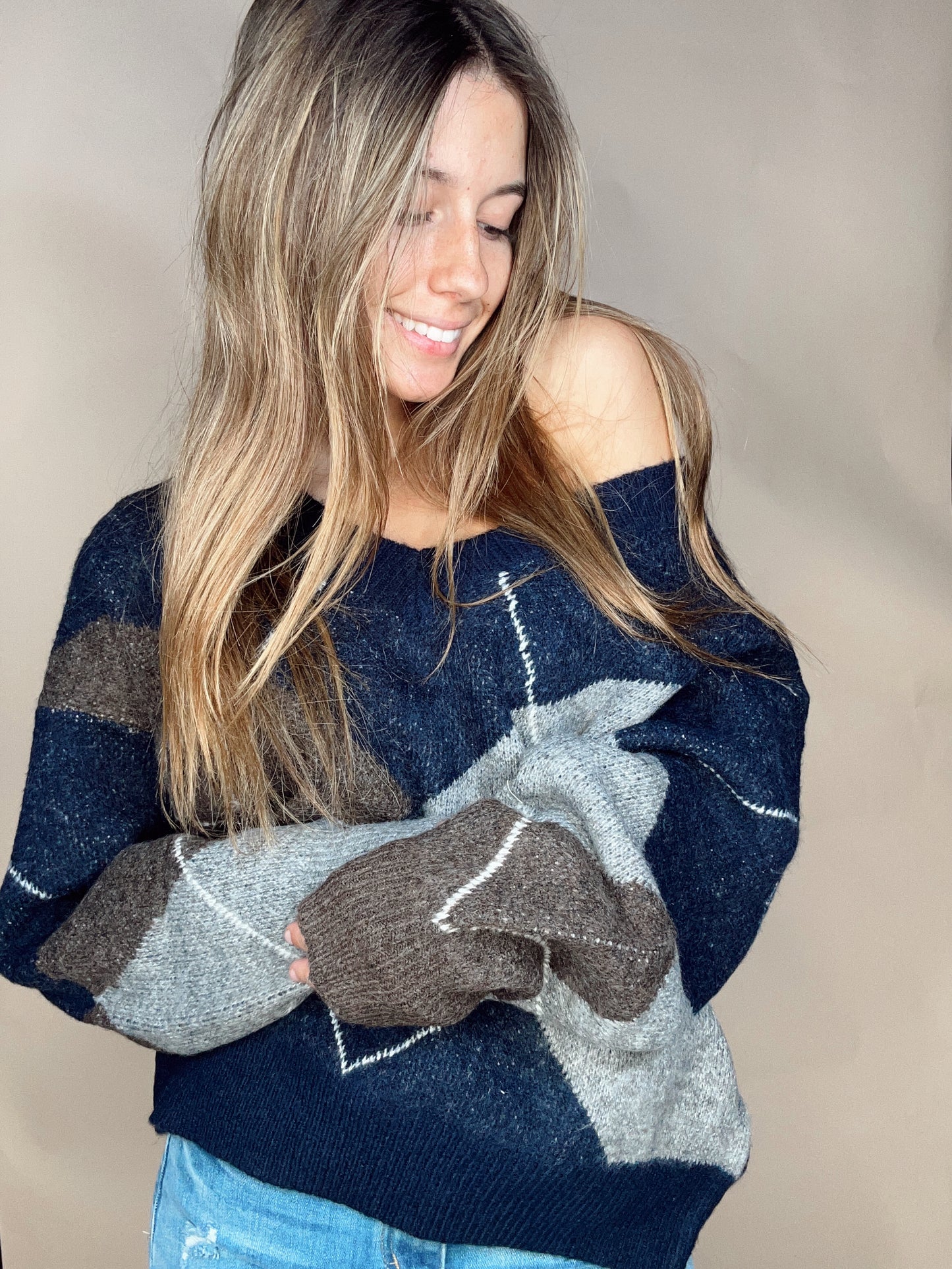 Smart Girl Plaid Sweater