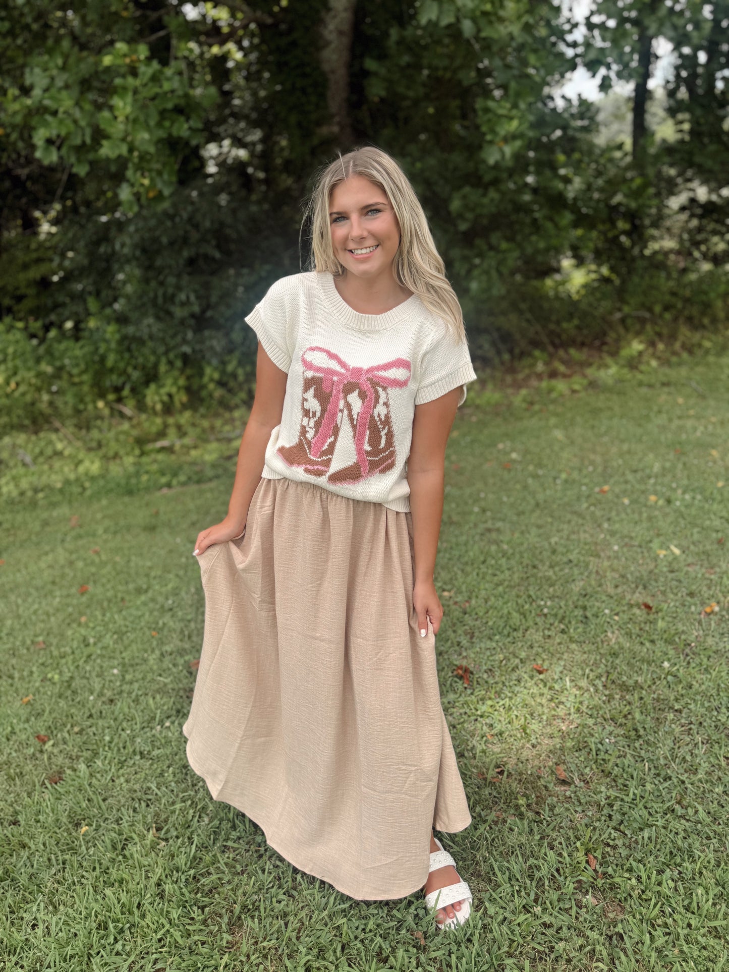 Chasing Love Boots Sweater Top