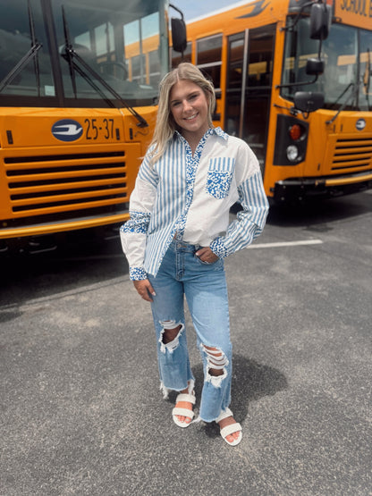 Dralin' Details Long Sleeve Top