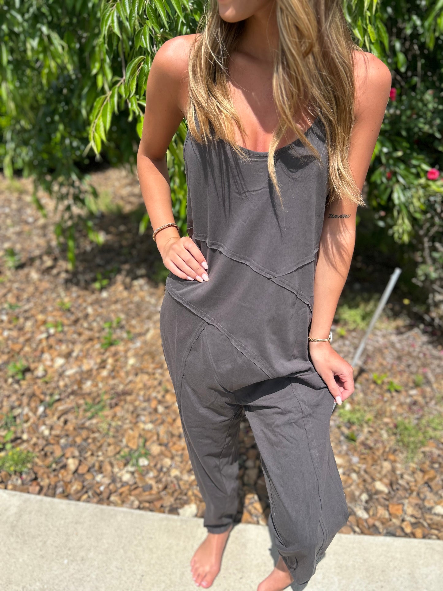 No Doubt Jumpsuit - Charcoal