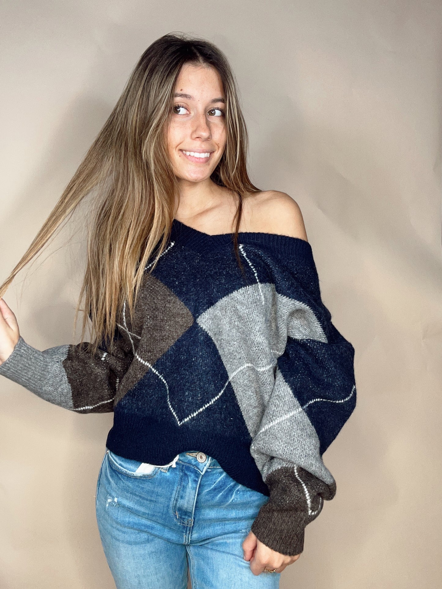 Smart Girl Plaid Sweater