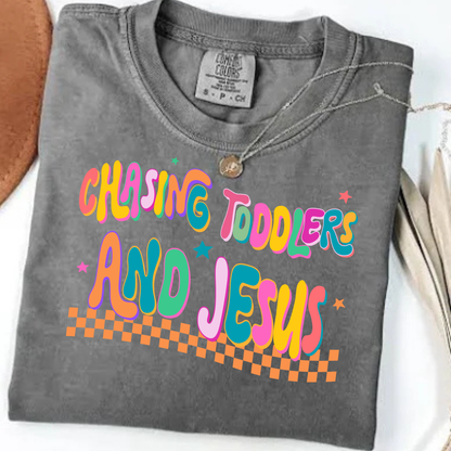 Chasing Toddlers & Jesus Neon Graphic Tee