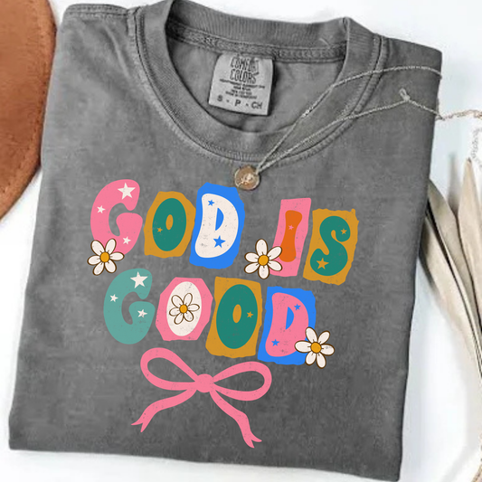 God is Good Magazine Letters Graphic Tee