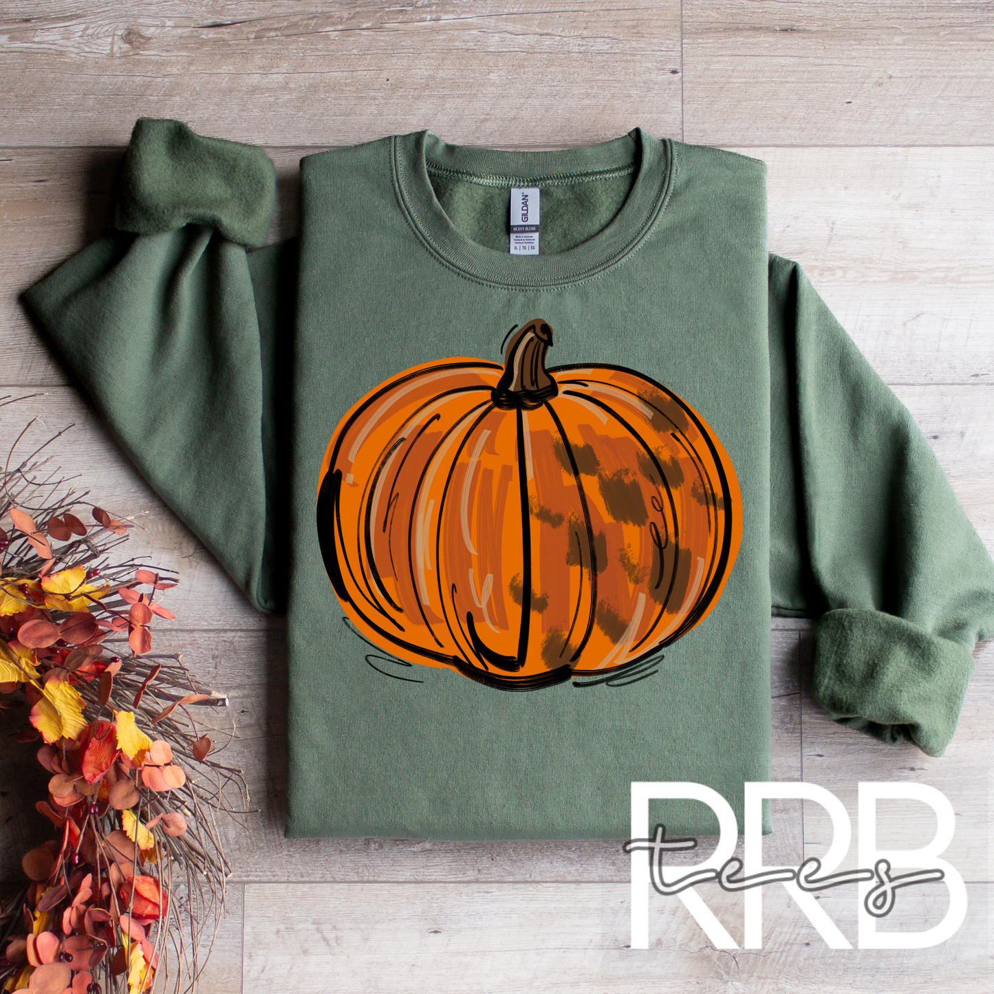 Distressed Pumpkin Graphic Tee