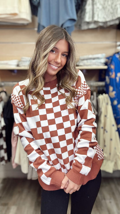 Holiday Cozy Sweater - Brown