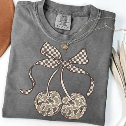 Camo Cherries Graphic Tee