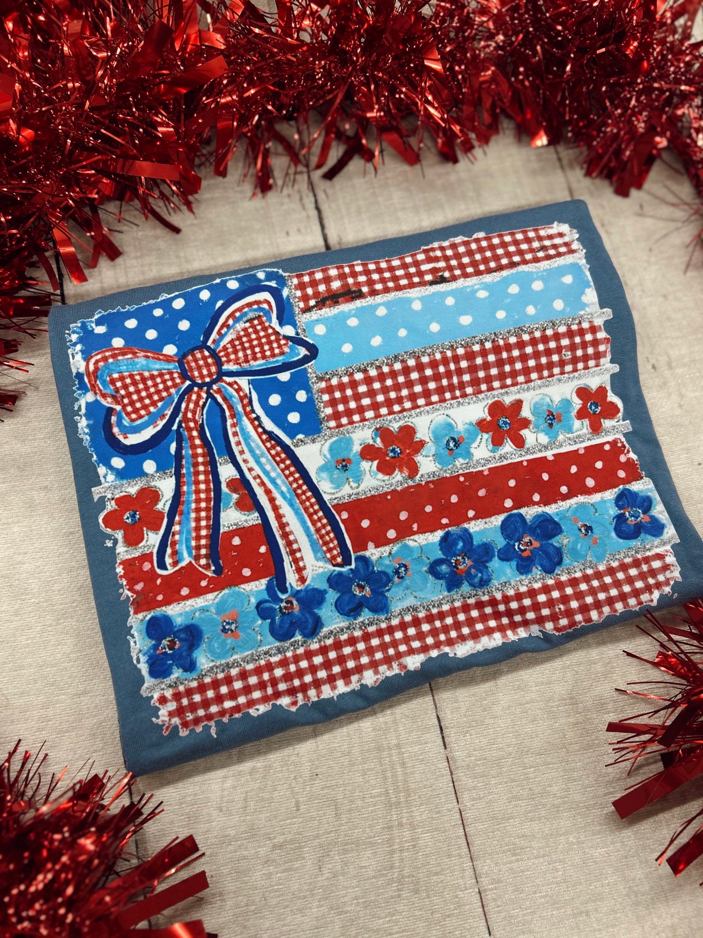 Daisy American Flag Graphic Tee