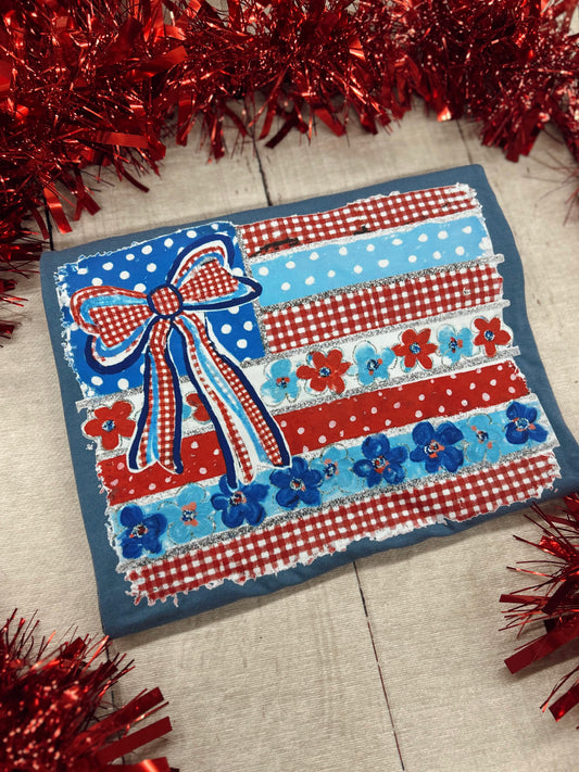 Daisy American Flag Graphic Tee