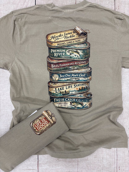 Life is Good Fish Tins Short Sleeve Graphic Tee