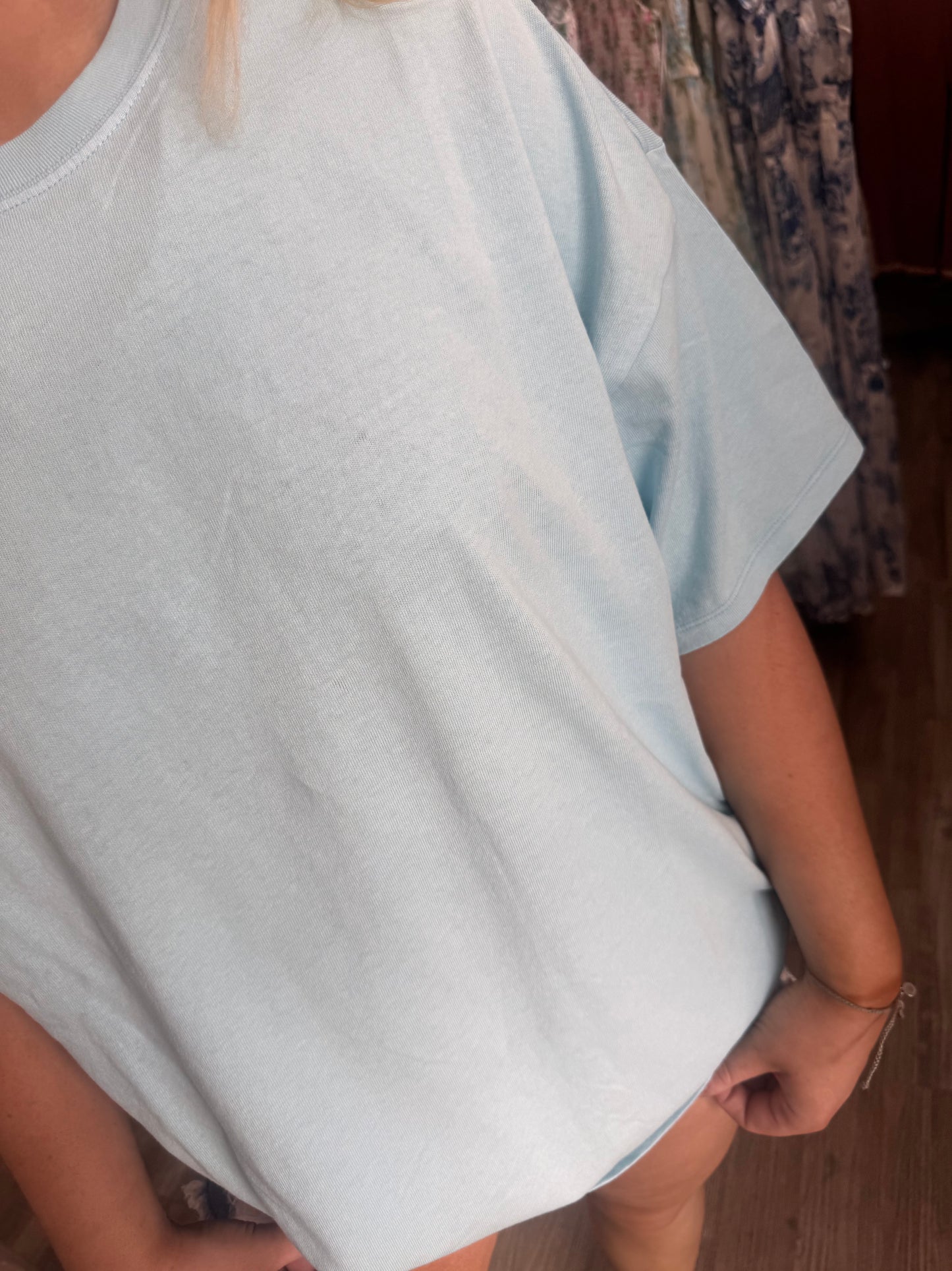 Everyday Me Mineral Wash Top - Blue
