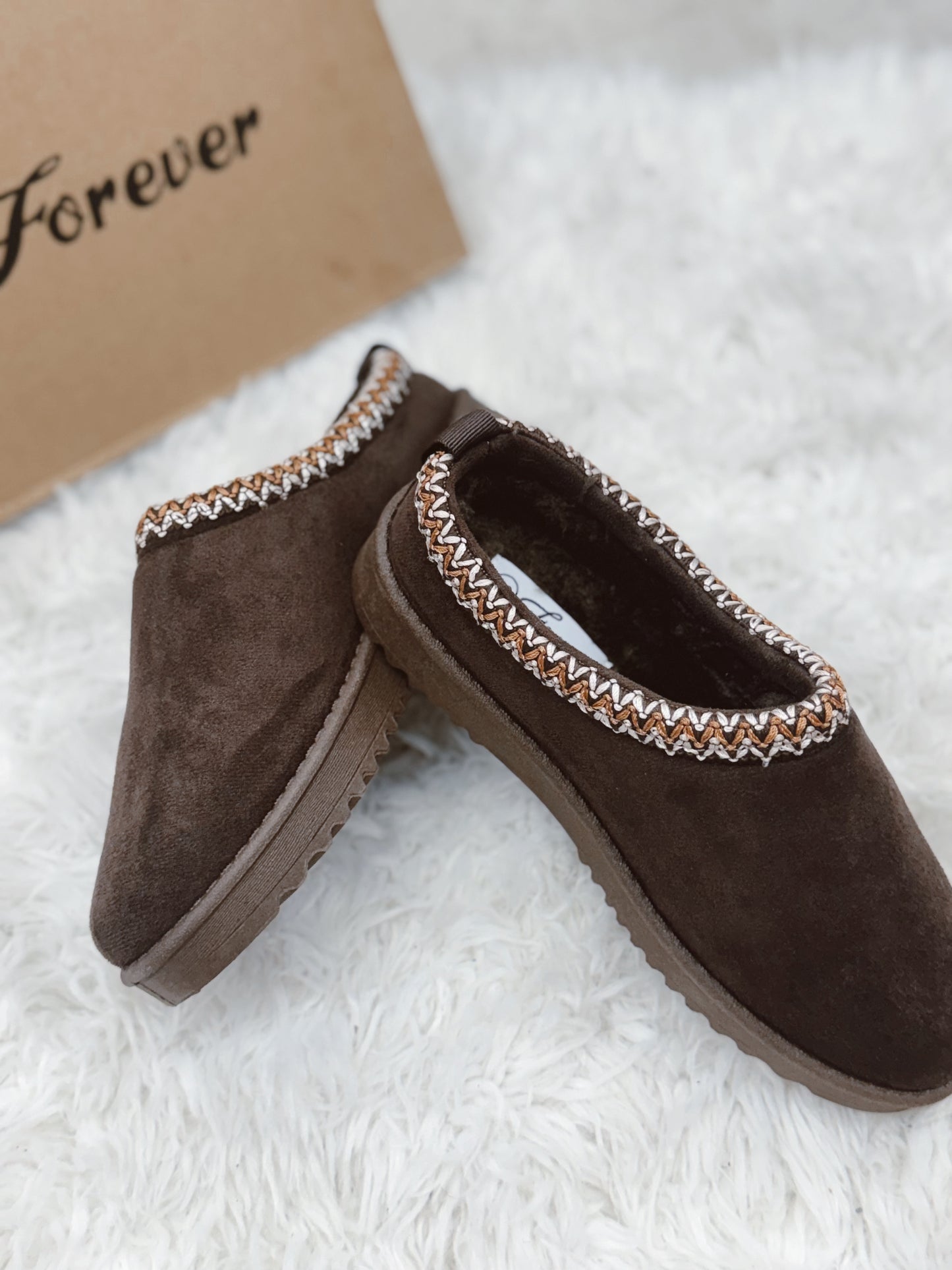 Never Better Slip On Booties - Brown