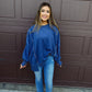 Front Porch Mornings Sweater - Navy