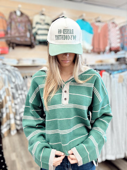 80s Baby Stripe Sweater - Forrest