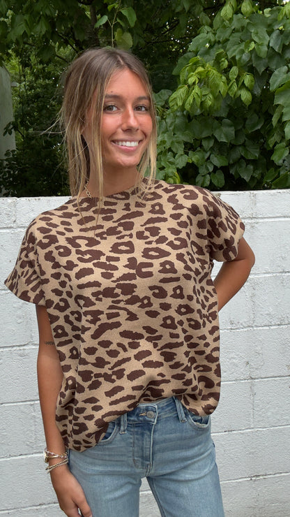 Wild & Free Leopard Knit Top