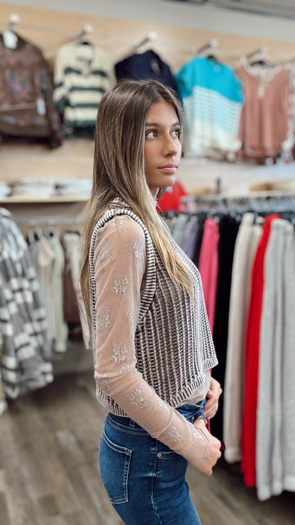 Day Dream Lace Top - Cocoa