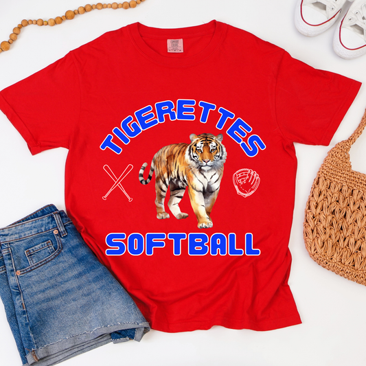 Your School Baseball/Softball Mascot Custom School Graphic Tee