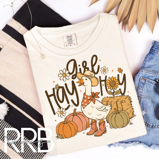 Girl Hay Hay Goose Graphic Tee