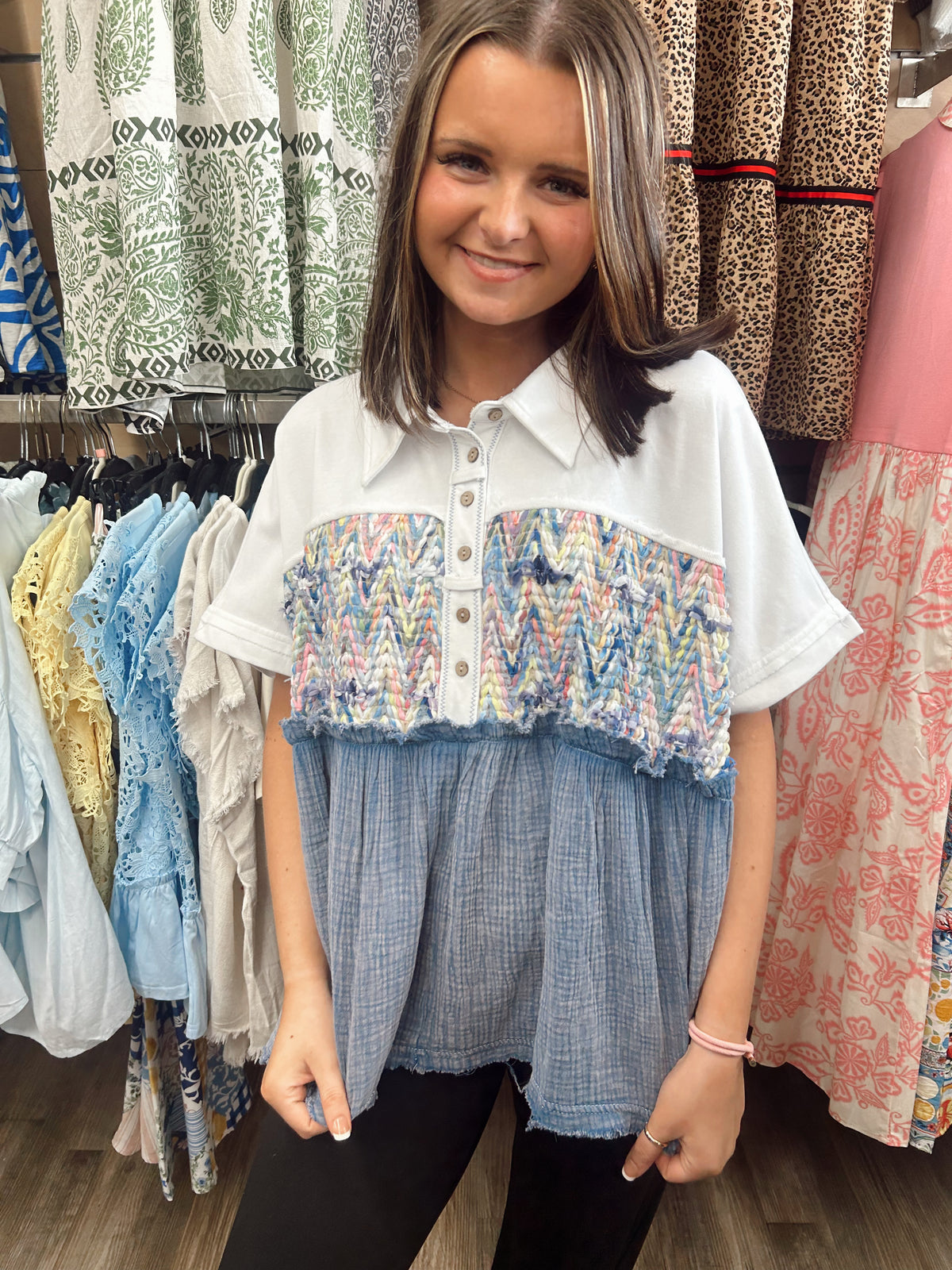 Happy Day Peplum Top