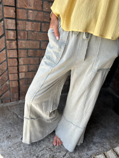 Talk Sweet To Me Flare Pants - Sleet