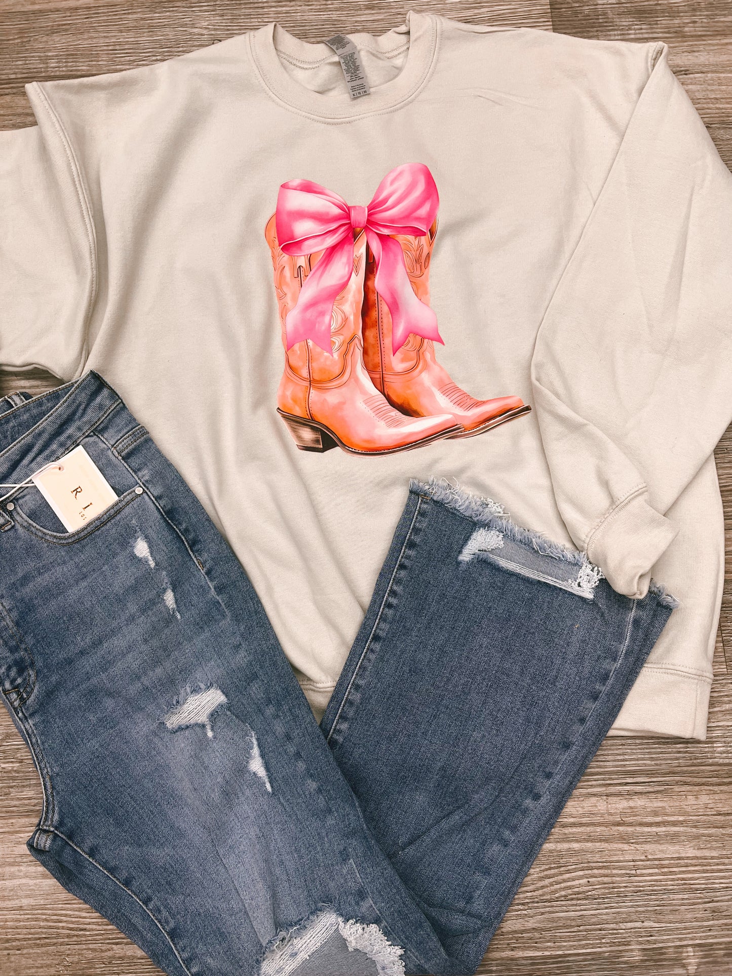 Bows And Boots Graphic Tee - Adult