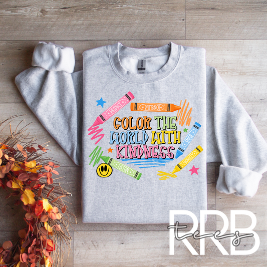 Color the World with Kindness Graphic Tee