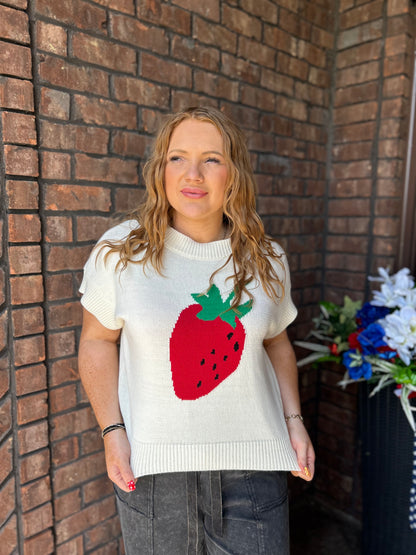 Strawberry Fields Sweater Top