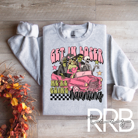 Get in Loser We're Going Haunting Graphic Tee