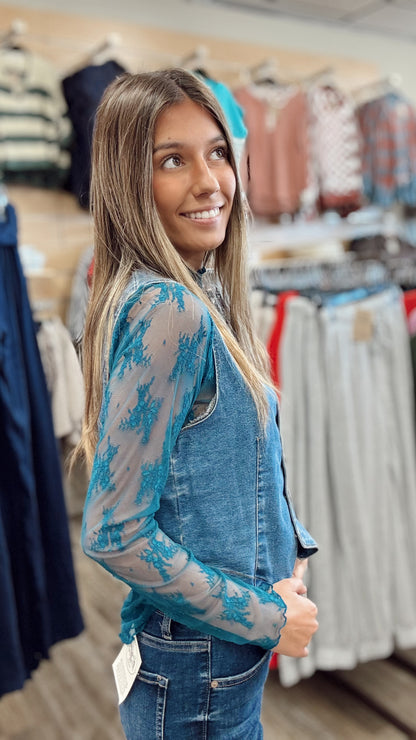 Day Dream Lace Top - Teal