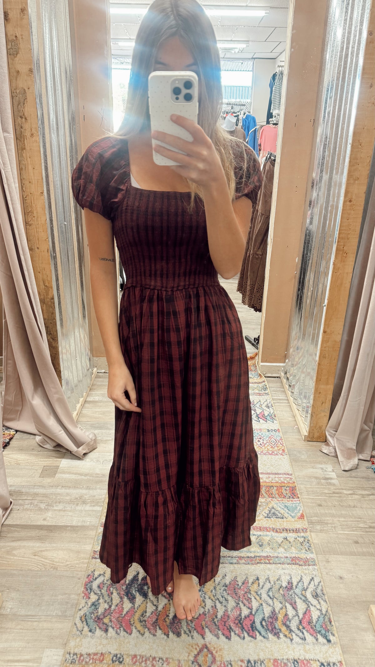 Apple Pickin Plaid Dress