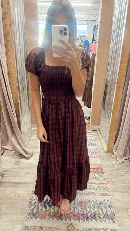 Apple Pickin Plaid Dress