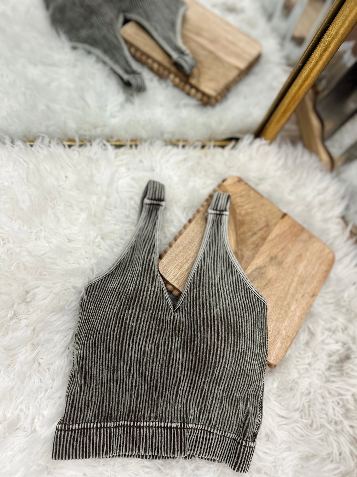 DOORBUSTER Ribbed Bralette - Brown