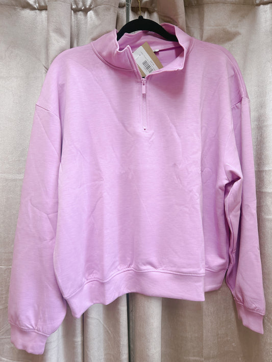 Scuba Half Zip Pullover Sweatshirt - Mauve