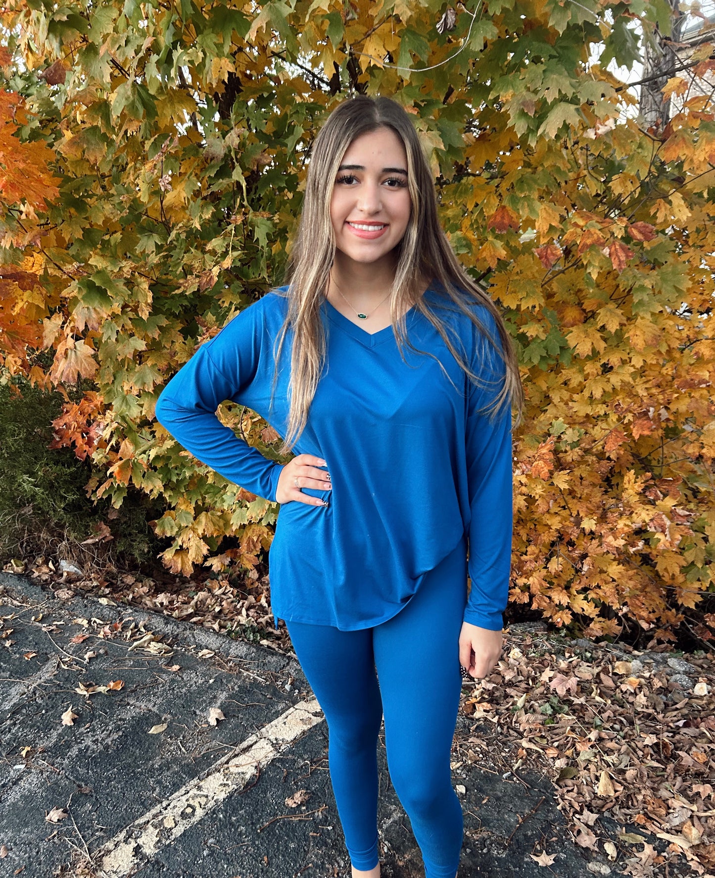 Simply Yours 2 Piece Legging Set - Ocean Blue