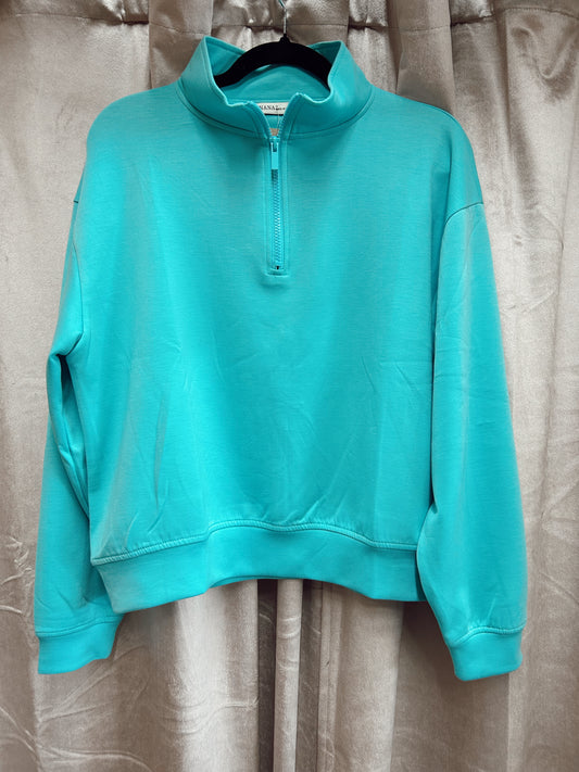 Scuba Half Zip Pullover Sweatshirt - Teal