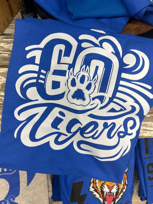 Go Tigers White Graphic Tee