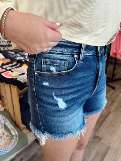 Main Character Denim Shorts {Small-3X} - Dark Wash