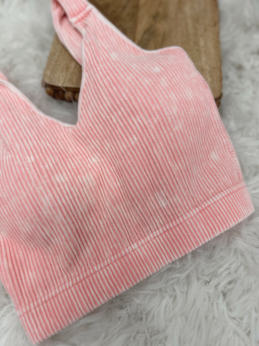 DOORBUSTER Ribbed Bralette - Dusty Pink