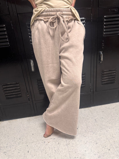 DOORBUSTER Acid Wash Flare Pants - Ash Mocha