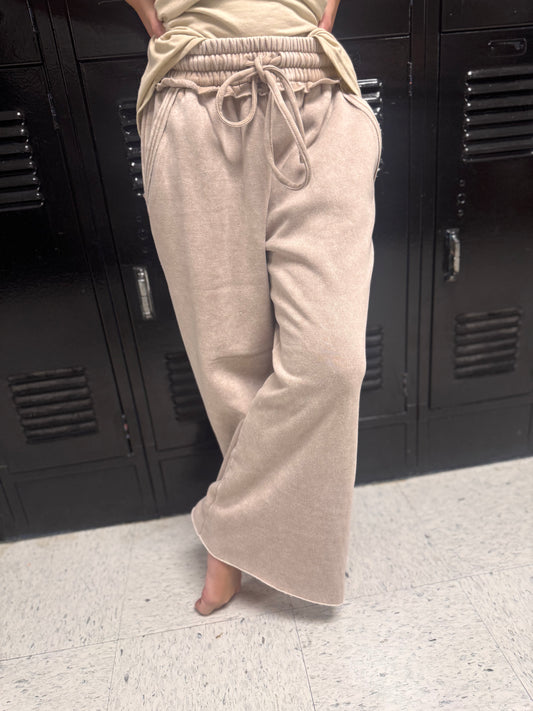 DOORBUSTER Acid Wash Flare Pants - Ash Mocha