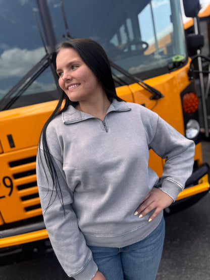 More Ya Know Quarter Zip Sweatshirt - Sleet