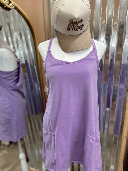 DOORBUSTER Mini Dress Romper - B Lavender