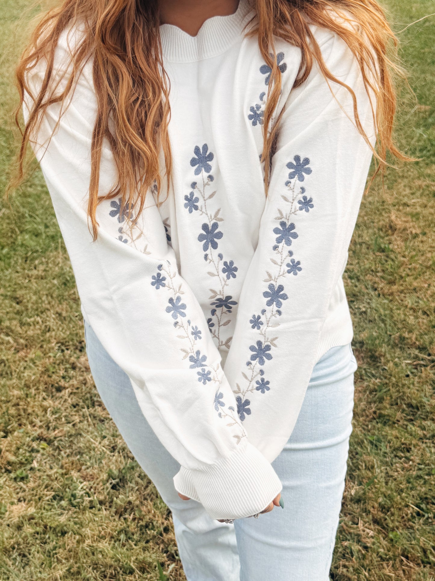 Danity Girl Embroidered Sweater